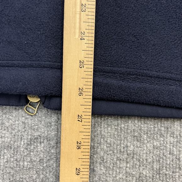 Polo Ralph Lauren Jacket Mens Large Fleece Full Zip Leather Trim Outdoor Coat - Picture 6 of 8